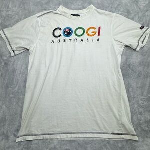 Vintage Coogi‎ Australia Shirt Mens XL Graphic Tee 90s Y2K Spell Out. Has Stains